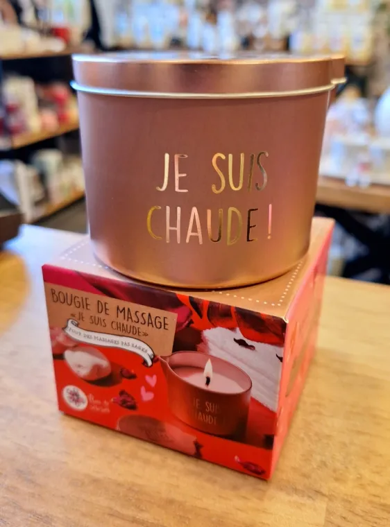 Bougie de massage "Je suis chaude" senteur Fleur de cerisier boutique proche de Béthune, Béthune, CARPE DIEM